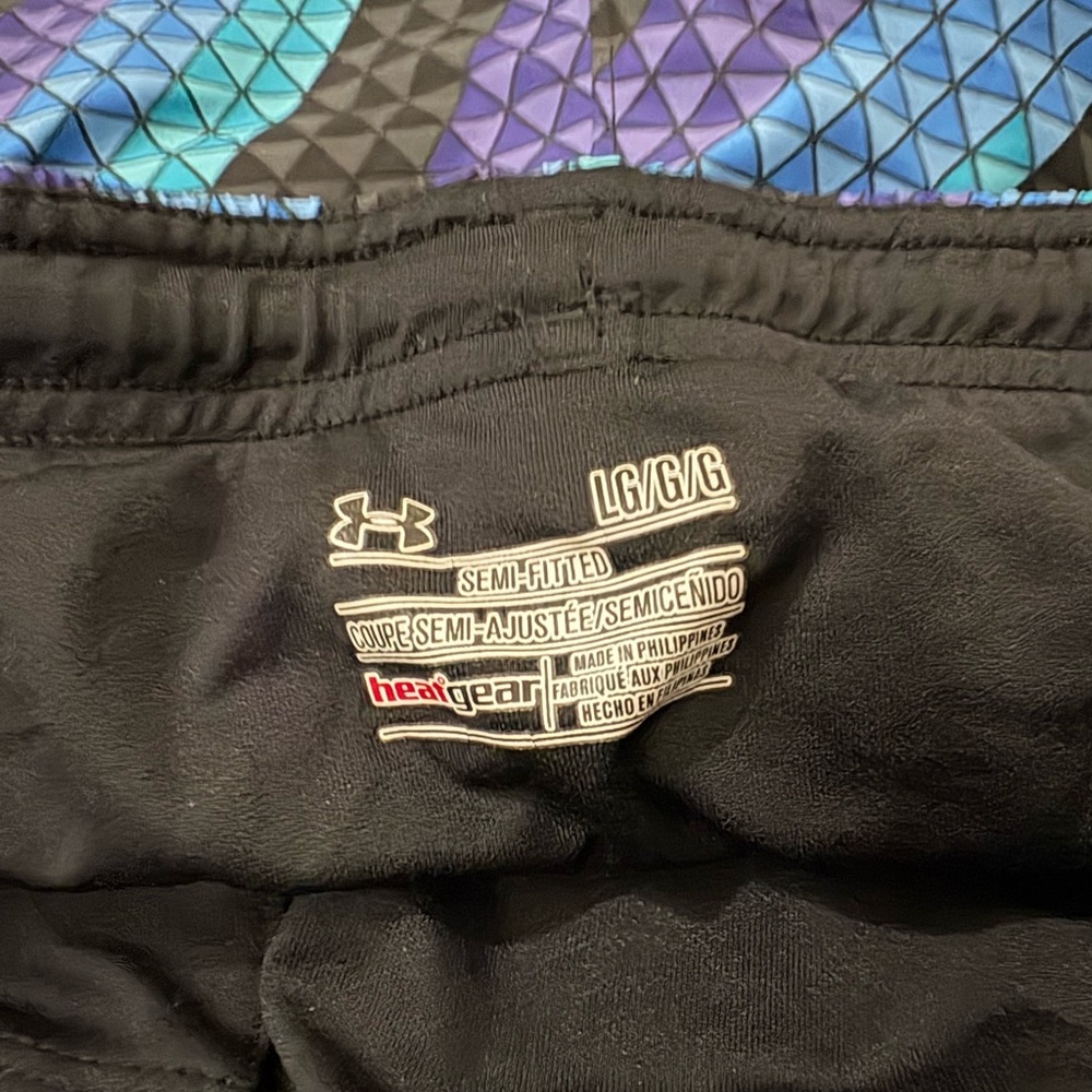 Under Armour Blue & Purple Geometric Athletic Shorts - Picture 2 of 2